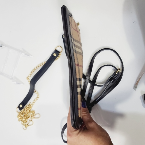 BURBERRY authentic PVC leather crossbosy  Horseferry check small  bag - Picture 14 of 16